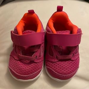 Pink & Orange Nike Baby Girl Shoes Size 2C